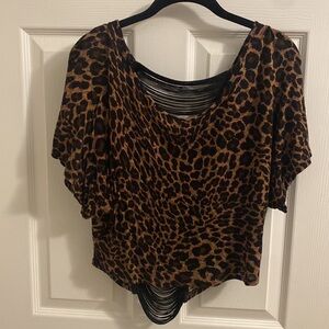 🤎🖤 Leopard Open Back Strappy Top 🖤🤎